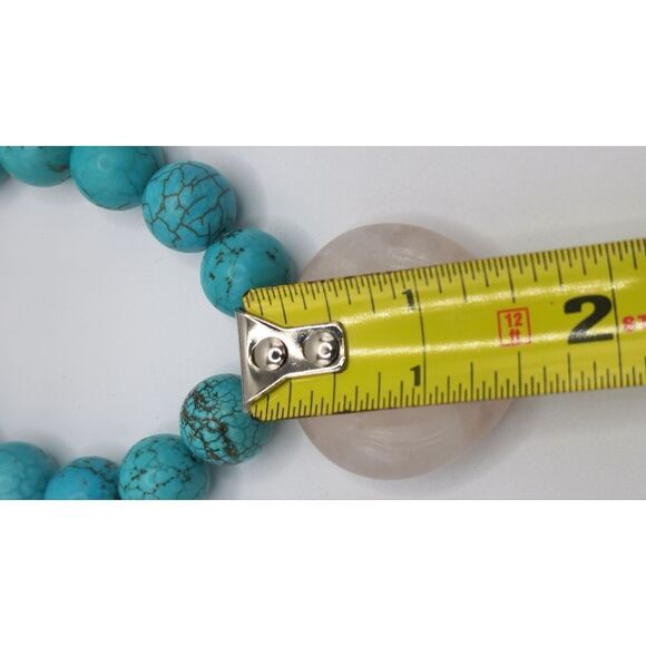 Turquoise Rose quartz heart bracelet - Picture 9 of 9